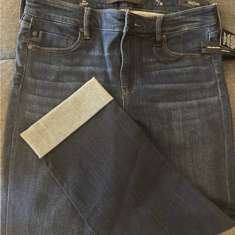 NWT Liverpool Los Angeles Dark Blue Charlie Crop Jeans - Picture 3 of 10